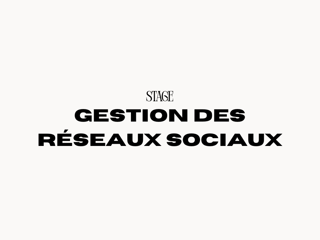 Gestion des réseaux sociaux